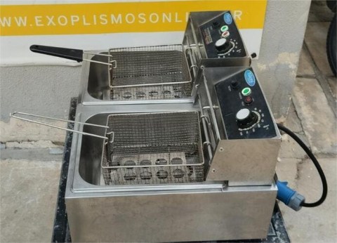 Φριτέζα Ηλεκτρική Διπλή Επιτραπέζια 6+6Lt MAXIMA Μεταχειρισμένη